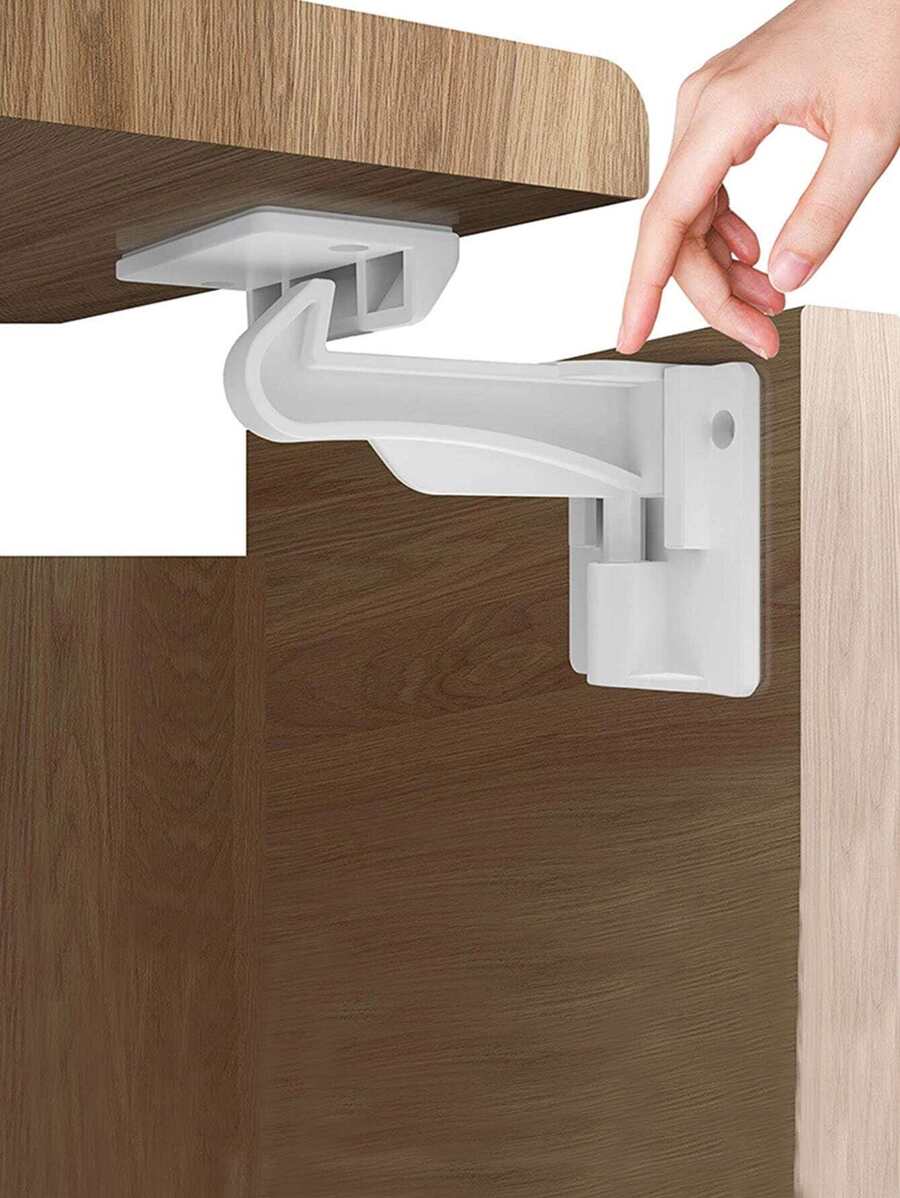 10 chiếc khóa chốt tủ thiết kế ẩn không cần dụng cụ bảo vệ trẻ em, sản phẩm gia dụng cho trẻ em, cửa tủ ngăn kéo, quà tặng trang trí gia đình cho tiệc mừng em bé