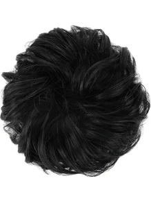 1個假髮裝飾髮帶，適用於女孩日常髮型休閒 - 黑色 - 查看 3