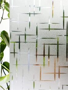 1卷磨砂靜電吸附窗戶膜裝飾自黏式UV阻塞熱控制玻璃貼紙適用於隱私 - 銅色 - 查看 1