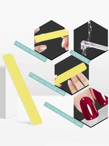 Nano Glass Nail Shiner, 1pc Minimalist, Nail File For Natural Fingernails Toenail - Yellow - View 4
