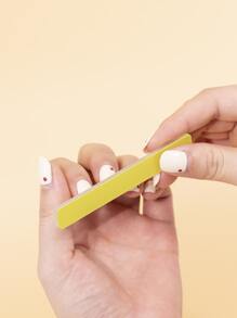 Nano Glass Nail Shiner, 1pc Minimalist, Nail File For Natural Fingernails Toenail - Yellow - View 1