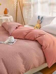 1 pieza Colcha elegante estilo japones con retazo color , agradable para la piel , cómodo , transpirable , femenino dormitorio , hotel habitación , dormitorio casa ropa de cama - Multicolor - Ver 3