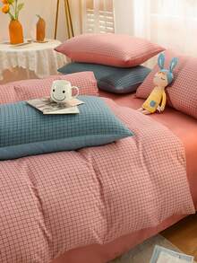 1 pieza Colcha elegante estilo japones con retazo color , agradable para la piel , cómodo , transpirable , femenino dormitorio , hotel habitación , dormitorio casa ropa de cama - Multicolor - Ver 5