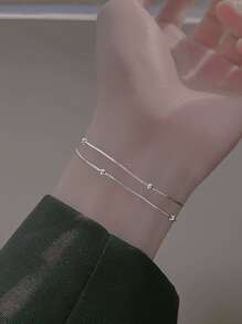 Nooxian 1入組時尚不銹鋼手環 - 銀色 - 查看 1