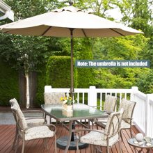 19'' Patio 35 LBS Round Umbrella Base Stand Holder 1.4''-1.9'' Market Table Outdoor