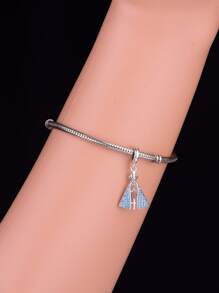 HuooNew 1入組時尚925純銀串珠吊墜,中性,週年慶派對 - 銀色 - 查看 3