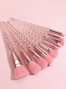 Bộ 10 cọ trang điểm chuyên nghiệp bao gồm cọ má hồng, cọ phấn phủ, cọ phấn mắt và cọ trang điểm mặt. Bộ cọ trang điểm, bộ dụng cụ trang điểm, bộ trang điểm hoàn chỉnh, bộ cọ trang điểm, bộ trang điểm đầy đủ, bộ cọ, bộ cọ trang điểm, bộ quà tặng trang điểm, bộ sản phẩm, quà tặng kèm, cọ trang điểm chuyên nghiệp, bộ trang điểm hoàn chỉnh. - Hồng - Xem 2