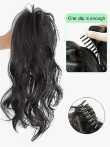 Múa Đen 14 Inch Ngắn Polyester Sợi tổng hợp Tóc đuôi gà Đối với phụ nữ - màu đen - Xem 6