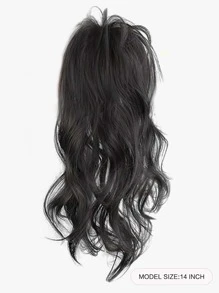 Múa Đen 14 Inch Ngắn Polyester Sợi tổng hợp Tóc đuôi gà Đối với phụ nữ - màu đen - Xem 2