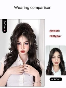 Múa Đen 14 Inch Ngắn Polyester Sợi tổng hợp Tóc đuôi gà Đối với phụ nữ - màu đen - Xem 3