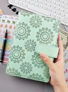 A6 Budget Organizer Cash Envelope System With 4 Zipper Pockets, 54-week & 12-month Planner, 14 Expense Budget Sheets, 6 Sticky Tabs Notebook, Green - Green - View 7