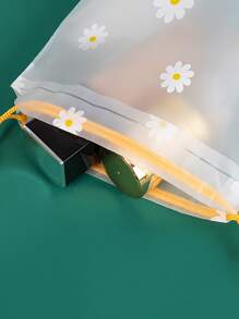 10pcs Daisy Pattern Drawstring Gift Bags,