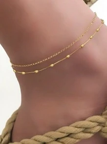 17KM 2入組/套極簡鏈式腳鏈