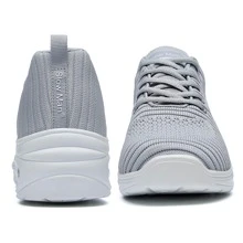 Women's Jazz Shoes Lace-up Sneakers - Breathable Air Cushion Lady Split Sole Athletic Walking Dance Shoes Platform