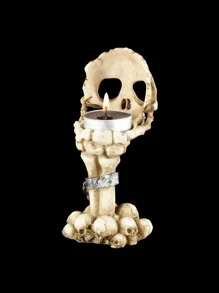 1pc Creative Skull Hand Candle Holder For Atmosphere Decoration - Yellow - View 4