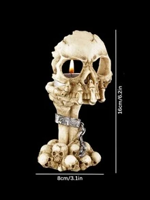1pc Creative Skull Hand Candle Holder For Atmosphere Decoration - Yellow - View 5