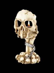 1pc Creative Skull Hand Candle Holder For Atmosphere Decoration - Yellow - View 2