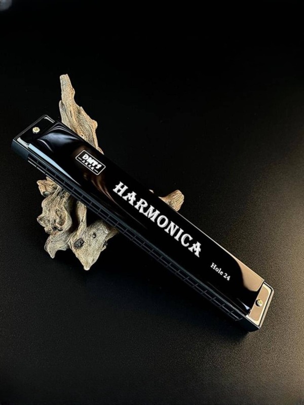 1pc 24 Hole Harmonica Mouth Metal Organ, Musical Instruments For