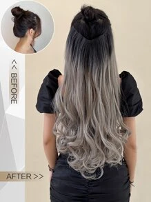 Straight Multicolor 26 Inch Long Synthetic Fiber Clip-In Hair Extension For Daily Party Used, For Women - Multicolor - View 3