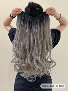 Straight Multicolor 26 Inch Long Synthetic Fiber Clip-In Hair Extension For Daily Party Used, For Women - Multicolor - View 2