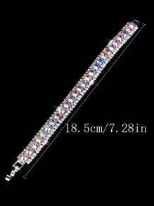 Rhinestone Decor Bracelet - Colorful - View 3