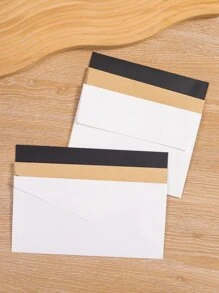 10 Cái/bộ Phong Bì Giấy Trắng Trơn Đơn Giản Cho Đồ Dùng Văn Phòng, Thích Hợp Cho Thiệp Mời Đám Cưới, Thiệp Chúc Mừng, Bưu Thiếp Và Thiệp Chúc Mừng - trắng - Xem 6