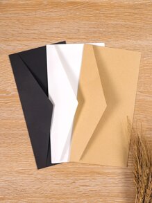 10 Cái/bộ Phong Bì Giấy Trắng Trơn Đơn Giản Cho Đồ Dùng Văn Phòng, Thích Hợp Cho Thiệp Mời Đám Cưới, Thiệp Chúc Mừng, Bưu Thiếp Và Thiệp Chúc Mừng - trắng - Xem 4