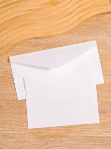 10 Cái/bộ Phong Bì Giấy Trắng Trơn Đơn Giản Cho Đồ Dùng Văn Phòng, Thích Hợp Cho Thiệp Mời Đám Cưới, Thiệp Chúc Mừng, Bưu Thiếp Và Thiệp Chúc Mừng - trắng - Xem 5
