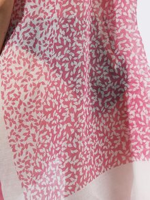 Leopard Print Tassel Decor Kimono - Hot Pink - View 5