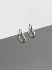 1 paire de boucles d'oreilles en forme de cœur creuses en argent sterling 925, légères, hypoallergéniques, élégantes et . Convient pour un cadeau de la Saint-Valentin, livré avec une boîte-cadeau.