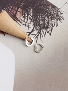 1 paire de boucles d'oreilles en forme de cœur creuses en argent sterling 925, légères, hypoallergéniques, élégantes et . Convient pour un cadeau de la Saint-Valentin, livré avec une boîte-cadeau.