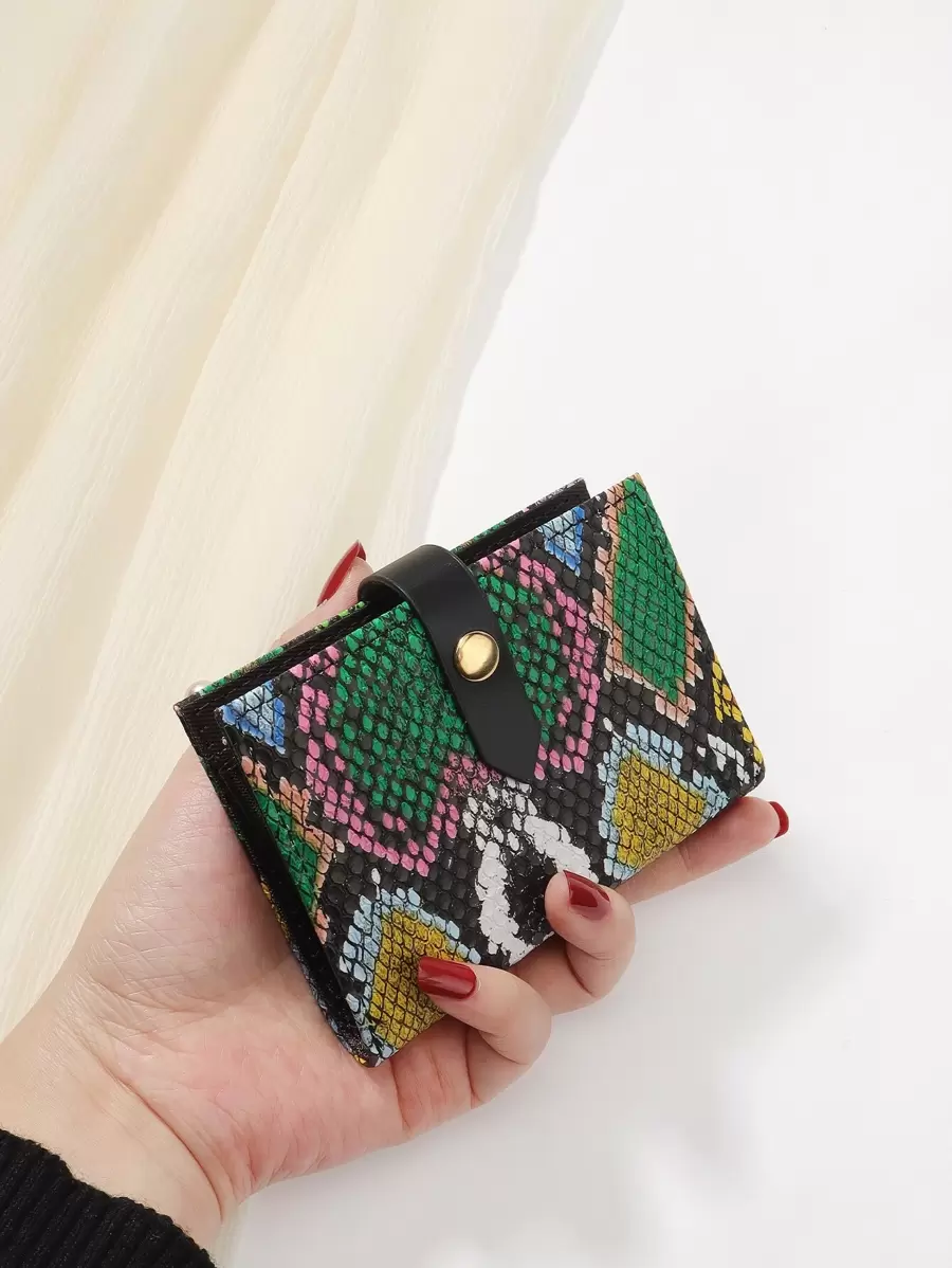 1pc Snakeskin Print Multi- Card Bag Card Driver's License Storage Bag Card Bag Small Wallet New Coin For Men And Lightweight Portable Card ID Card White-Collar Workers For Male Holiday For Anniversary For Birthday Gift Gift Accessories Gift Hight Quality Leather Card Holder Card Holder Wallet Business Card Holder Credit Card Holder Card Holder Women For Women Wallet Mini Wallet Purse Wallet Card Wallet - Multicolor - View 1