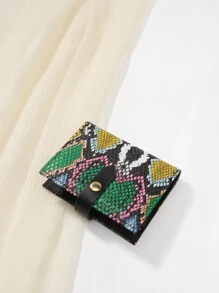 1pc Snakeskin Print Multi- Card Bag Card Driver's License Storage Bag Card Bag Small Wallet New Coin For Men And Lightweight Portable Card ID Card White-Collar Workers For Male Holiday For Anniversary For Birthday Gift Gift Accessories Gift Hight Quality Leather Card Holder Card Holder Wallet Business Card Holder Credit Card Holder Card Holder Women For Women Wallet Mini Wallet Purse Wallet Card Wallet - Multicolor - View 4