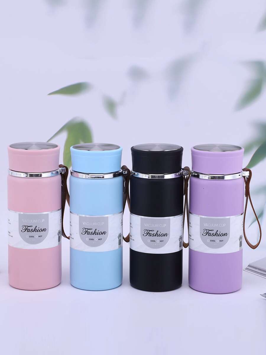 1入組304不銹鋼330ml真空絕緣杯子,簡約風和便攜茶杯辦公,戶外運動,帶帶手柄 - 紫色 - 查看 1