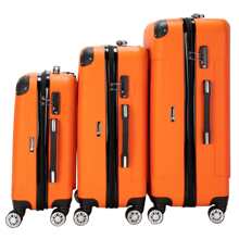 3-In-1 Portable ABS Trolley Case Storage Suitcase Luggage Set - trái cam - Xem 4