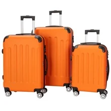 3-In-1 Portable ABS Trolley Case Storage Suitcase Luggage Set - trái cam - Xem 3