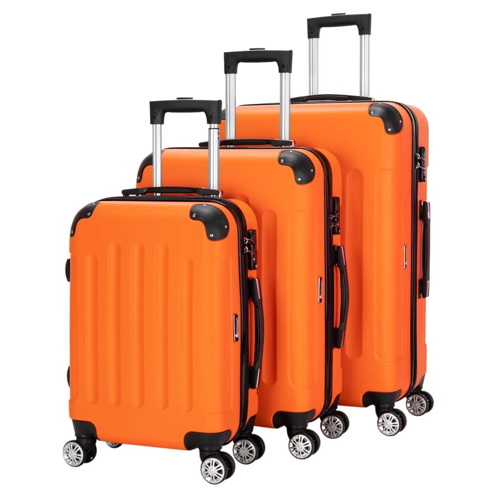 3-In-1 Portable ABS Trolley Case Storage Suitcase Luggage Set - trái cam - Xem 1