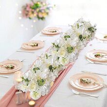 1pc Artificial Flower, Simple White Polyester Fake Flower For Home Decoration - White - View 2