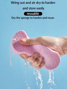 1入組家用的沐浴球適用於兒童,沐浴擦拭,後海綿適合男人及女人,柔軟的海綿身體去角質:死皮去除器淋浴刷適用於清潔 - 粉色 - 查看 5