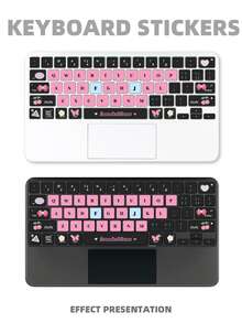 Butterfly Pattern Keyboard Sticker Compatible With iPad Pro 12 Inch Magic Keyboard - Multicolor - View 3
