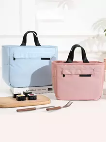 1pc Simple & Fashionable Style Long-lasting Thermal Insulated Lunch Bag With Large Capacity, Portable Food Container Bag