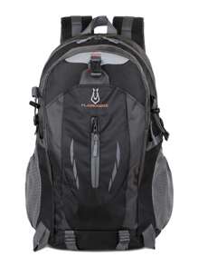 大容量超輕戶外遊玩後背包,雙肩包 - 黑色 - 查看 1