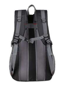 大容量超輕戶外遊玩後背包,雙肩包 - 黑色 - 查看 5