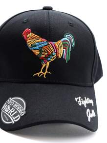 Paquete de 5 pzs de gorra con diseño bordado de Gallo de Pelea 2 - Multicolor - Ver 4
