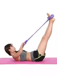 1入組健身器材家用的緊張繩索輔助瑜伽健身減肥薄腹部反抗皮帶拉繩索反抗鍛煉腹部腰手臂腿拉伸減肥訓練