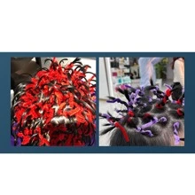 Varita rizadora de pelo con palos de fuegos artificiales, herramienta de peinado mini y rizador de espuma para hacer ondas en el pelo en espiral de bricolaje,herramientas para el cabello - Multicolor - Ver 2