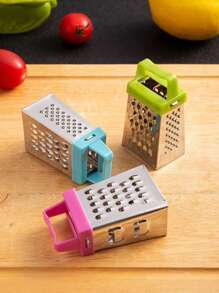 Mini Stainless Steel Four-sided Grater, Stainless Steel Shredder, Potato & Carrot Slicer, Random 1pc - Multicolor - View 2