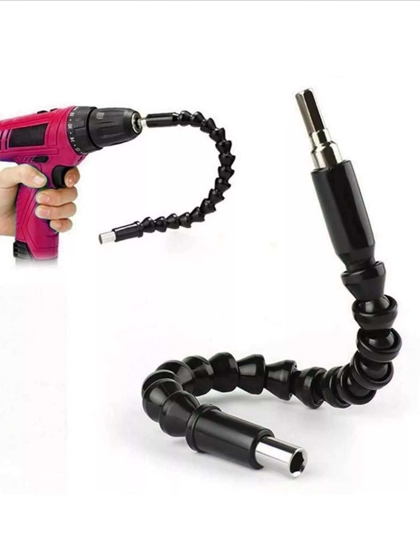 extension para atornillar adaptador angular para acceso dificil  para puntas o brocas  uso con taladro o atornillador - Negro - Ver 1