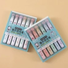 6 cái/bộ bút hoạt hình hình bàn chân mèo phát sáng trong bóng tối - Màu be - Xem 6
