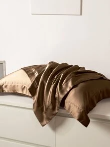 1 Vỏ gối phong bì bằng lụa băng trơn màu đơn giản thời trang, vỏ gối thoáng khí và thân thiện với da cho phòng ngủ, phòng khách, văn phòng, trang trí đệm ghế sofa và cửa sổ, hàng dệt may gia đình - Nhiều màu - Xem 5